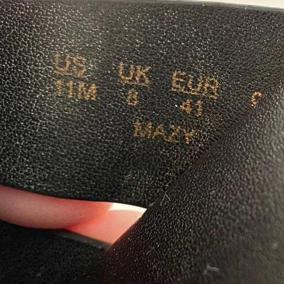 Franco Sarto Mazy Black Leather Woven Square Toe Slide Sandals Size 11 - Picture 8 of 10